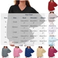 thumbnail image 3 of Stamzod Womens Sweatshirt Fall Fashion V-Neck Pullover Long Sleeve Top Casual Drop Shoulder Sweatshirts for Women Khaki D L, 3 of 6