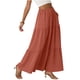 thumbnail image 3 of TaTaai Women's Summer Solid Color High Waist Pleated Maxi Half Skirt Casual Elegant Flowy Skirt with Pockets and Waist Belt Gift, 3 of 7