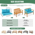 thumbnail image 4 of Outdoor Loveseat Cushions for Patio Furniture, Waterproof Weather & Fade Resistant Seat and Backrest Cushion Set with Removable Cover, 46 x 26 Inch, Teal, 4 of 10