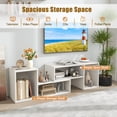 thumbnail image 6 of Costway 2 PCS Adjustable TV Stands with Storage Cubes for TVs up to 55 Inches Cabinets White, 6 of 7
