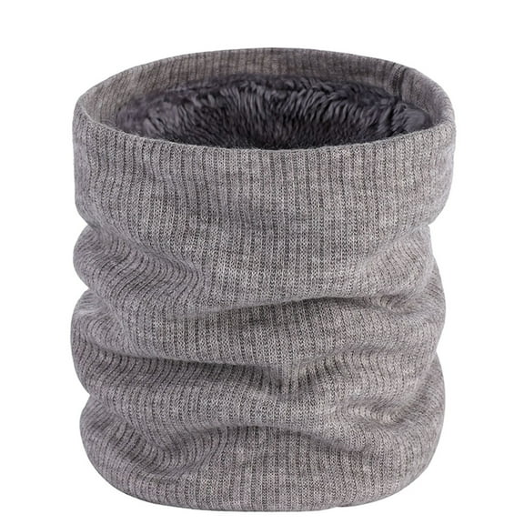 AWZXDE Unisex Solid Color Knitted Winter Scarf Neck Scarf for Daily Versatile Fashion Casual Use Warm-Lined Thickened Comfortable Loose Outdoor Warm Grey,One Size