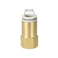 thumbnail image 2 of Push to Connect Tubing Fittings 8mm Tubing OD x 1/8 PT Female Straight Pneumatic Connector Golden Tone 2Pcs, 2 of 5