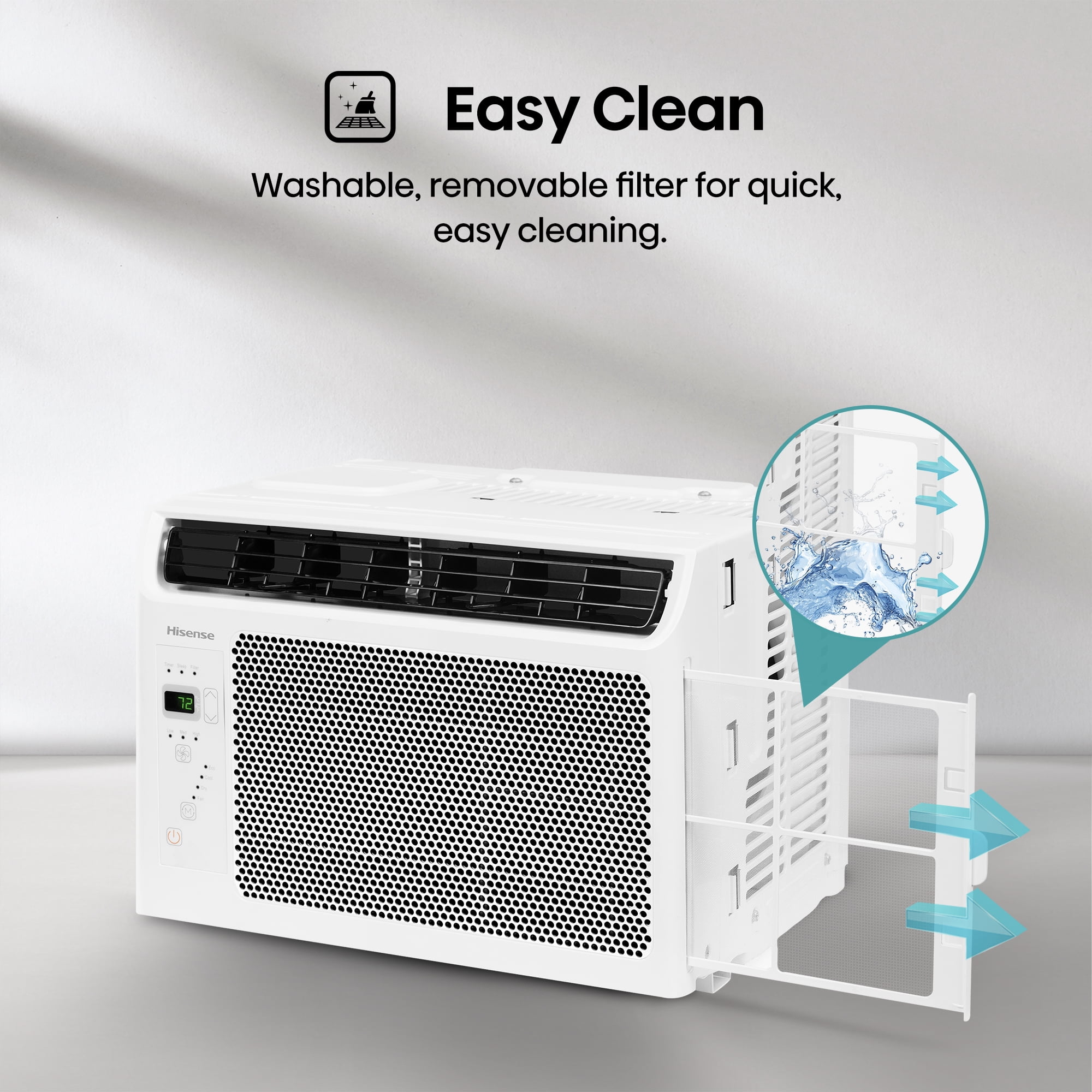 Hisense 6000 Btu 115 V 250 Sq ft Window-Mount Air Conditioners, White