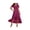 Wine, variant on CIENVNSTG Women's Casual Dresses A-Line Long Vogue New Dress Lightweight Versatile Party Dress