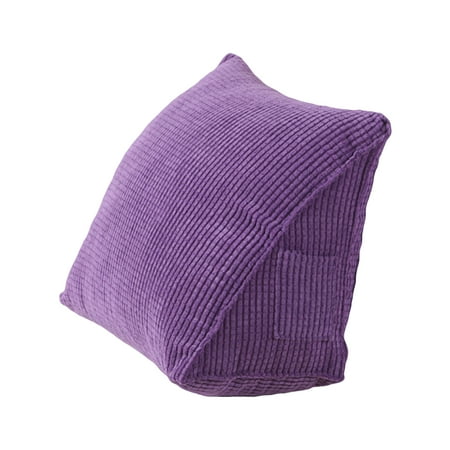 Triangle Pillow Comfortable Reading Pillow with Zip Pocket Triangle Wedge Small Back Support Pillow Cushie Pillows for Office Home Bed Sofa