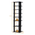 thumbnail image 2 of Costway Wooden Shoes Storage Stand 7 Tiers Shoe Rack Organizer Multi-shoe Rack Shoebox, 2 of 9