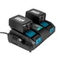 thumbnail image 2 of Adecuado para cargador batería litio Makita Makita 6A 18-14V DC18RD cargador dual con interfaz USB (regulaciones europeas), 2 of 9