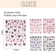 thumbnail image 2 of 20 Sheets Butterfly Nail Stickers Nail Accessories for Nail Art Decorations Supplies, Multiple Colors, 10.5*8cm-Style:Style 2;, 2 of 5