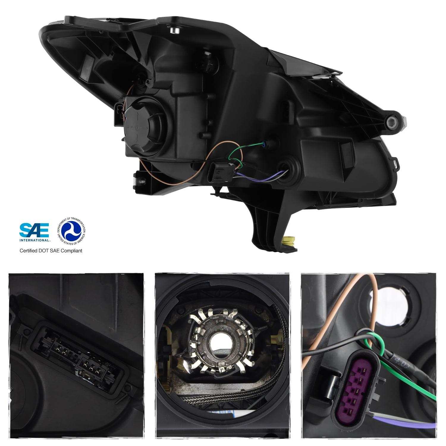 AKKON - Fit 2008 2009 2010 2011 2012 Buick Enclave 08-12 HID/Xenon Non-AFS Projector Headlights Headlamps OE Style Driver Passenger
