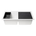 thumbnail image 3 of Pemberly Row White 33" Granite Composite Workstation Double Bowl Undermount Sink, 3 of 9
