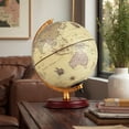 thumbnail image 5 of Barara King World Globe for Students with Wooden Stand and HD Map, 8 Inch Illuminated Decorative Tabletop Earth Globe for Kids School, Home Office, Desktop Display, Brozen, 5 of 8
