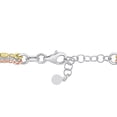 thumbnail image 3 of Everly Women's Multi-Strand 3-Tone Gold Flash Plated Sterling Silver Station Bracelet, 3 of 7