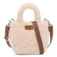 thumbnail image 1 of Bolso Bandolera Informal para Mujer Bolso Hobo Peludo Color Sólido Bolso Lana Cordero, 1 of 9
