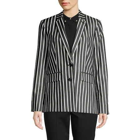 - Striped Button Jacket