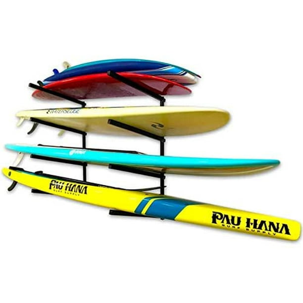 StoreYourBoard 4 Paddleboard Storage Rack, Adjustable Wall Mounted