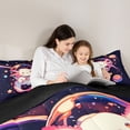 thumbnail image 5 of Castle Fairy Cute Axolotl Astronaut Twin Comforter Sets,Cartoon Cosmos Planet Bedding Set, 5 of 8