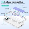 thumbnail image 5 of Decase for iPhone 13 Pro Slim Clear Case with Stand Hand Strap,Support Wireless Charging,Shockproof Rugged Dual-Layer Transparent Magnetic Back Cover for iPhone 13 Pro,Purple, 5 of 8