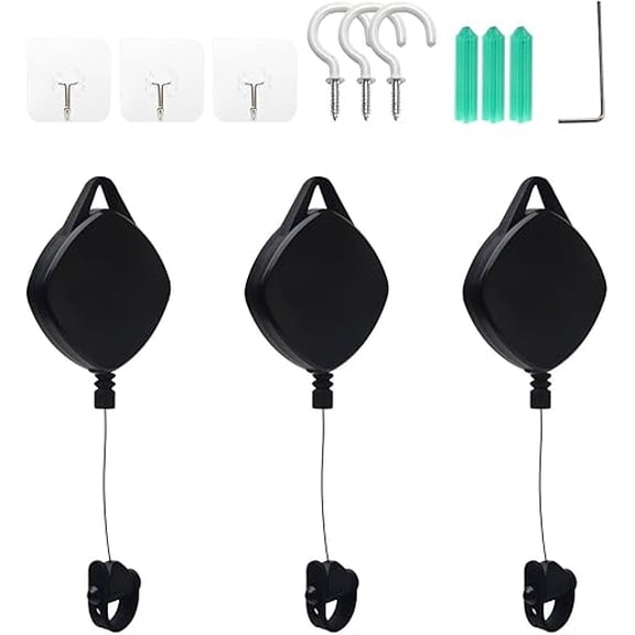 VR Cable Management 3Packs Retractable Ceiling Pulley System Compatible with Oculu-s Rift S/Ps Vr/Viv E for Oculu-s Ques-t 2 VR Accessories with 360° Rotations Noise-Free