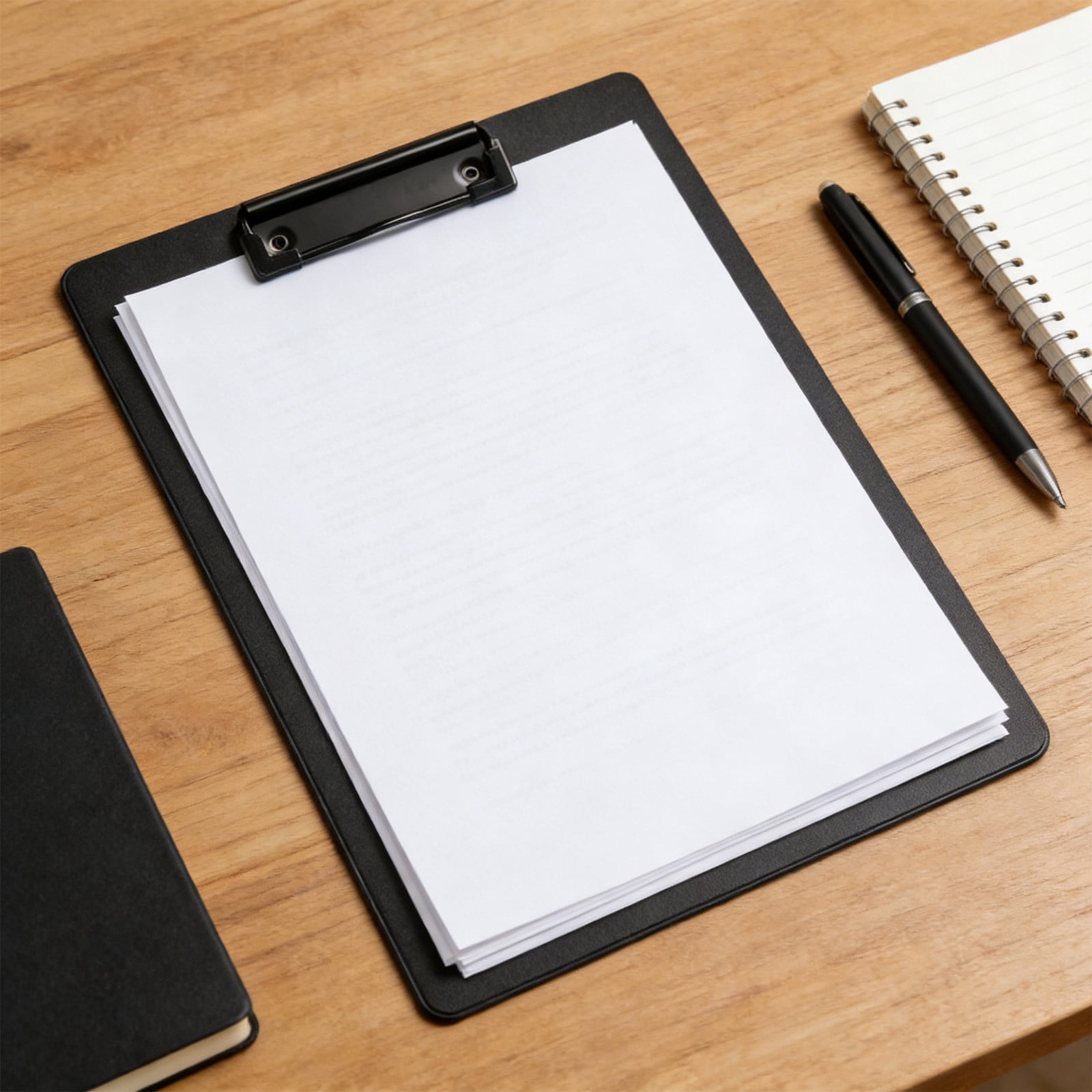 Djiypn Plastic Clipboard, Clip Boards for A5 Letter Size,Holds 100 Sheets 8.5x11 Inch Papers, 1 Pack Clipboards Folder for Office Supplies, Black