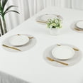 thumbnail image 7 of Unique Bargains Set of 6 Round Placemats for Kitchen Dining Table Decor Beige, 7 of 7