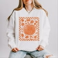 thumbnail image 6 of Pumpkin Checkered Distressed - Women's Lightweight Garment Dyed Sweatshirt, 6 of 9