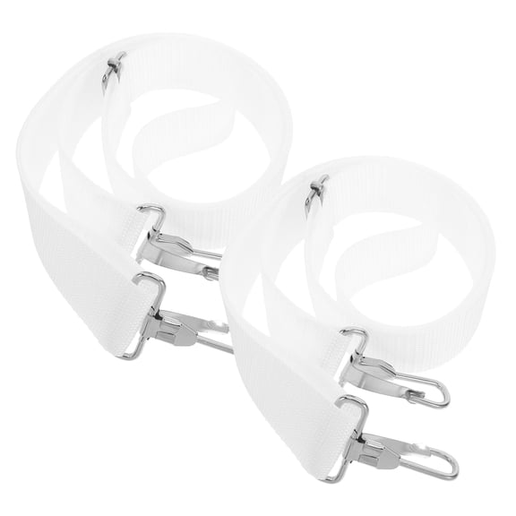 OULII 2Pcs Snare Drum Strap White Nylon Adjustable Shoulder Belt for African Djembe Drum