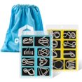 thumbnail image 1 of Rompecabezas de alambre de metal Juego de 16 con bolsa,IQ Desenredar Enlace de hierro Desbloquear Juego de enclavamiento Anillo chino Juguete de truco mágico para fiesta Favor Niños Adultos Desafío oso de fresa Hogar, 1 of 5