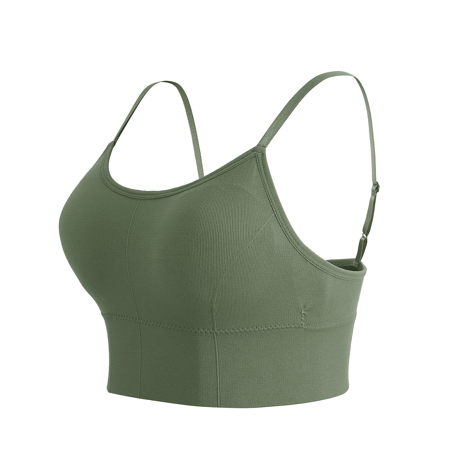 CofeeMO Wireless Sleep Bras for Women Seamless Invisiable Soft Daily Bra  Sports Bras Yoga Bralette with Removable Pads Y299 Green at  Women's  Clothing store