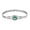 Green, variant on Vintage Leopard Green/Purple/Yellow/Pink Bracelets for Women 8*10MM CZ Crushed Ice Oval Cut Charm Bracelet for Bride Bridesmaids 7.5 Inch