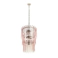 thumbnail image 2 of Hampshire Pink Acrylic 3-Tier Chandelier, 2 of 6