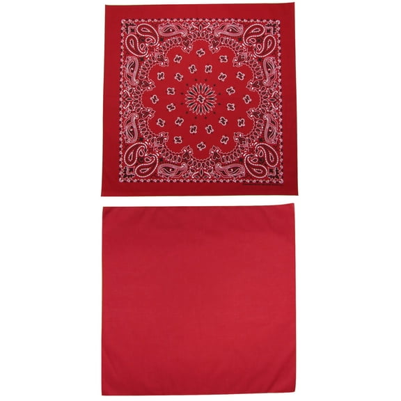 Bandanna Co Paisley   Solid, Red