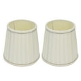 thumbnail image 2 of Fabric Lampshade Beige Silver Edge Craft European Style Simple Lamp Shade for E14 Screw Candlestick Lamp, 2 of 16