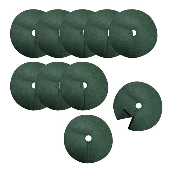 10 anillos de mantillo para árboles, cubierta de tela para proteger las raíces de las plantas en maceta con agujero. XXL