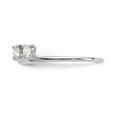 thumbnail image 3 of 14K White Gold Ring Band Wedding Diamond Round Wrap, Size 6, 3 of 7