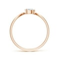 thumbnail image 2 of ANGARA Natural Pear Diamond Wave Shank Solitaire Ring in 14K Rose Gold for Women (Size-5x3mm| Color-G| Clarity-VS2) | April Birthstone, Anniversary, Jewelry Gift for Women | Natural Diamond Ring, 2 of 10
