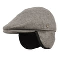 thumbnail image 2 of Man's Wool Flat Ivy Cap Driving Hat with Fleece Earflaps, 2 of 8