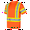 Orange, variant on Hi-Vis Short-Sleeved, Two-Toned Work Safety T-Shirt, TS-28 (Yellow, L)