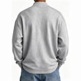 thumbnail image 6 of Long Sleeve Henley Shirts For Men Casual Button Down Shirt Golf Pullover V Neck Stand Collar Fashion Fall Sweatshirt Gray 2XL, 6 of 6