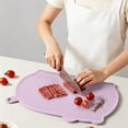 thumbnail image 5 of Large Silicone Cutting Boards for Kitchen 14.9'' x 11.2'' Flexible Cutting Chopping Boards/Mats Non-slip Deep Drip Juice Groove, Dishwasher Safe, 5 of 7