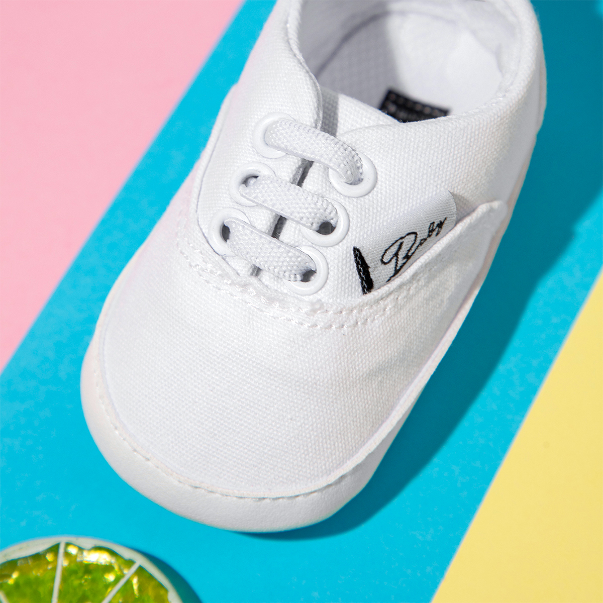 HsdsBebe Baby Girls Boys Canvas Shoes Infant Casual Sneakers Soft Sole Newborn Crib Moccasins3-18 Months