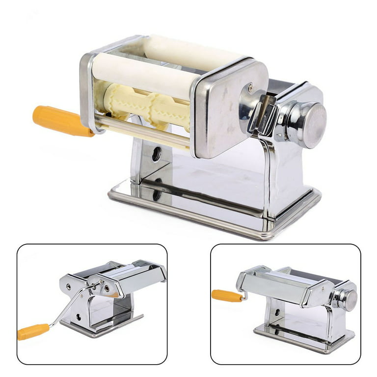 Pasta Maker Machine Stainless Steel Hand Crank Manual Pasta Roller Noodle  Maker 