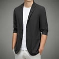 thumbnail image 4 of LEKWK Casual Blazer Jacket for Men Two Button Lightweight Sport Coat Classic Fit Long Sleeve Notched Lapel Business Work Suit Jacket Black M, 4 of 5
