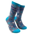thumbnail image 2 of Women's Leave Me Alone Socks Funny Introvert Loner Floral Sarcastic Gift Footwear, 2 of 7
