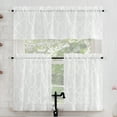 thumbnail image 3 of No. 918 Allerton Embroidered Trellis Rod Pocket Kitchen Curtains, 52"x14", 3 of 5