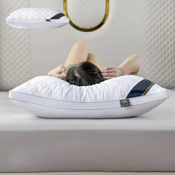Almohada de Soporte para el Cuello para Dormir – Almohada de Espuma Viscoelástica sin Olor, Material Natural, Soporte Firme sin Colapsar, Altura Ajustable, Funda Lavable, Hipoalergénica.