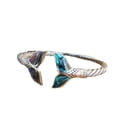 thumbnail image 1 of Pulsera de cola de sirena de concha de abulón natural para mujer, brazaletes y brazaletes abiertos, joyería vintage, 1 of 5