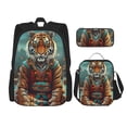 thumbnail image 1 of Balery Pond Meditating Tiger Mochila escolar 3 en 1 para niños: mochila resistente con lonchera térmica y estuche para lápices. Mochila escolar para niños y niñas., 1 of 7