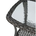 thumbnail image 5 of PARKWELL Outdoor Patio Side Table Square Wicker End Table with Glass Top, Gray, 5 of 7