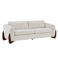 thumbnail image 4 of Christopher Knight Home 89" Chenille Upholstered Sofa, 3-Seat Couch with Foam Cushions and Wood Legs, Beige, 4 of 13