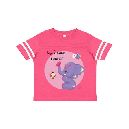

Inktastic Granny Loves Me Yara Purple Elephant Cute Gift Toddler Toddler Girl T-Shirt
